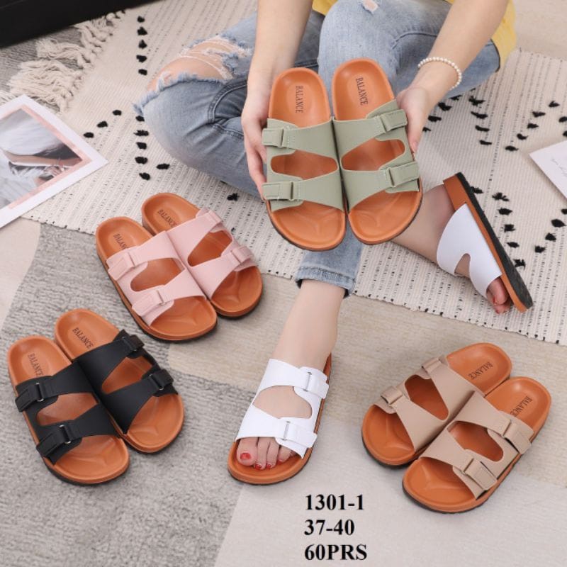 Sandal Slop Wanita Ban-2 Gesper - Balance  1301-1 &amp; 2187-1 LDG / Sandal Selop Wanita Impor