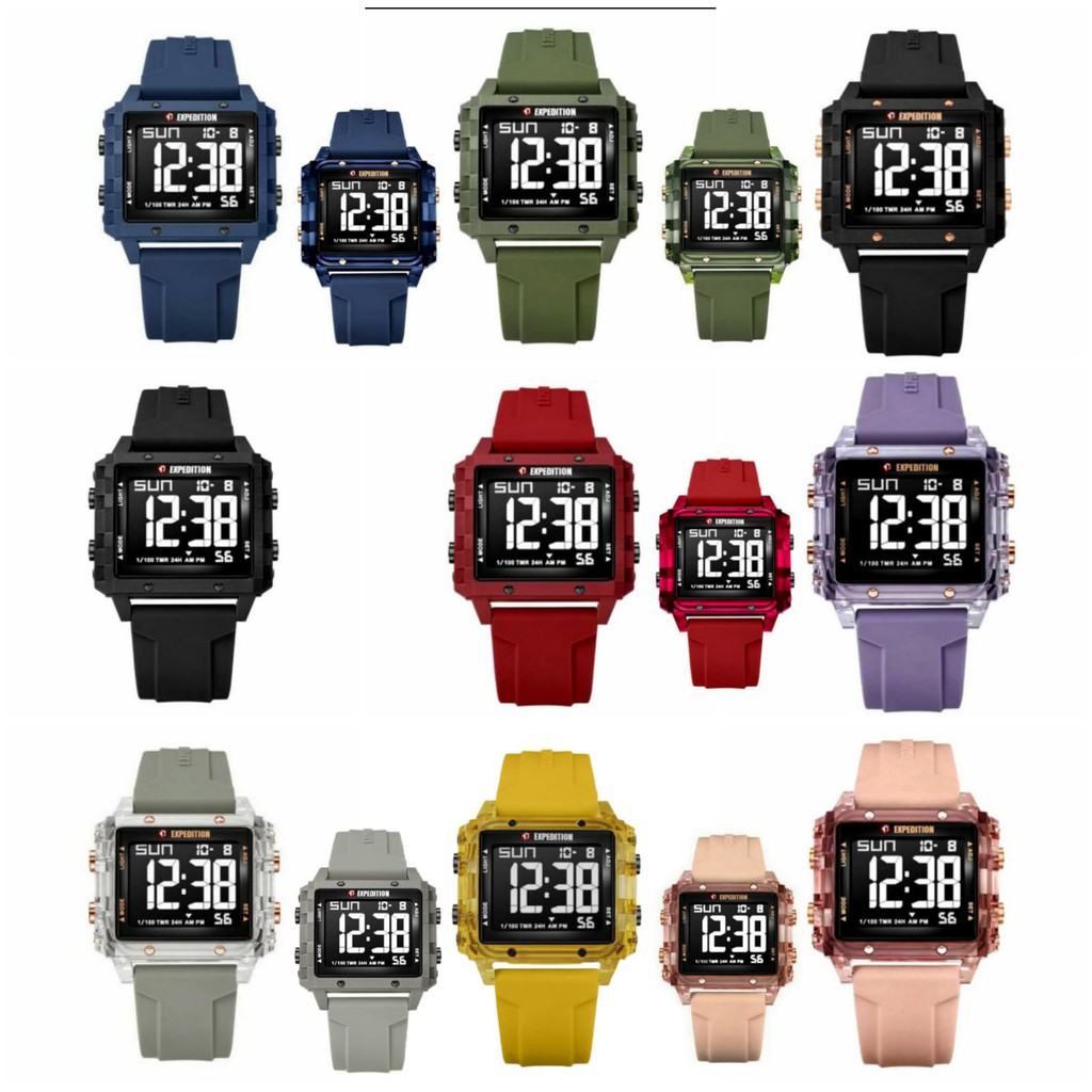 JAM TANGAN PRIA / WANITA EXPEDITION 6817 E6817 RUBBER DIGITAL ORIGINAL GARANSI RESMI 1 TAHUN