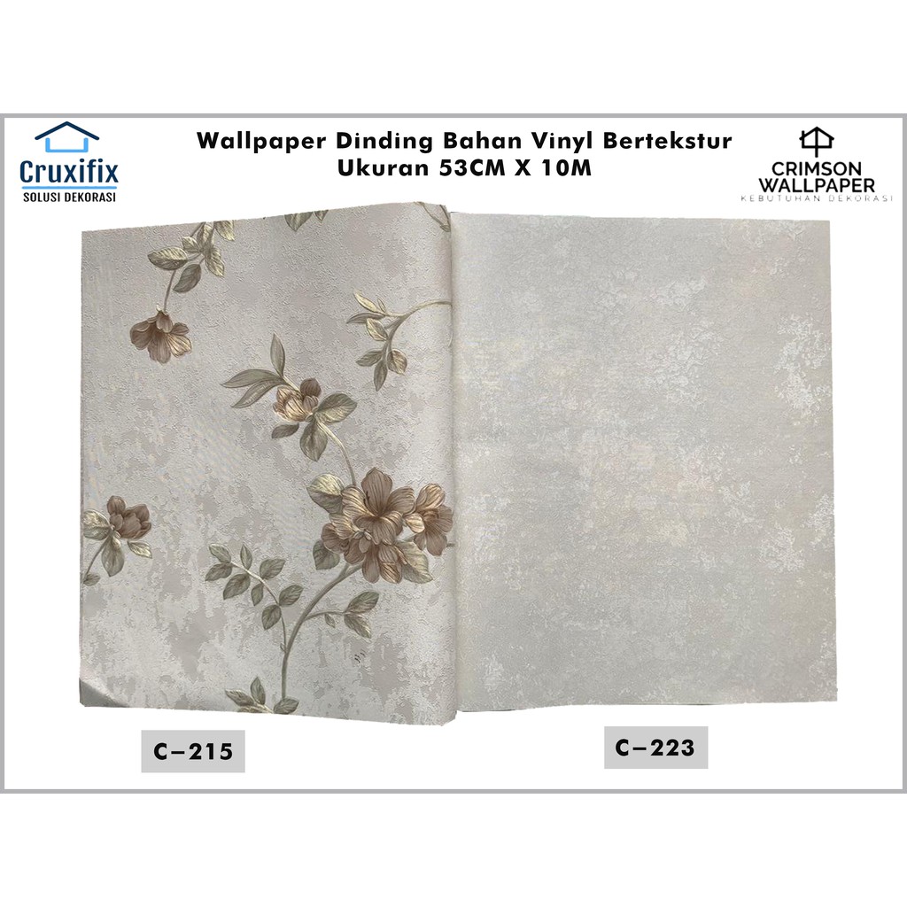 WALLPAPER DINDING BUNGA TIMBUL PREMIUM VINYL