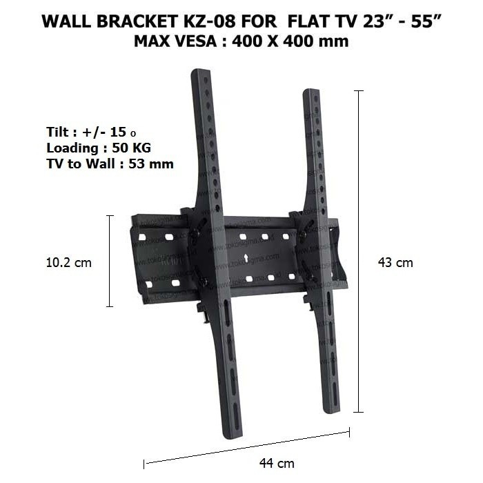 WALL BRACKET KZ-08 for FLAT TV 23in - 55in