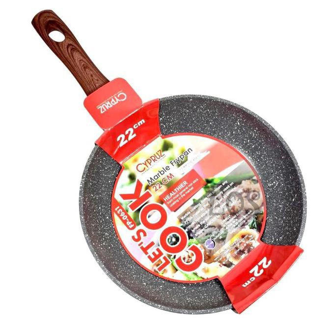 WAJAN  FRY PAN MARBLE GRANIT WAJAN PENGGORENGAN 22 CM mantap