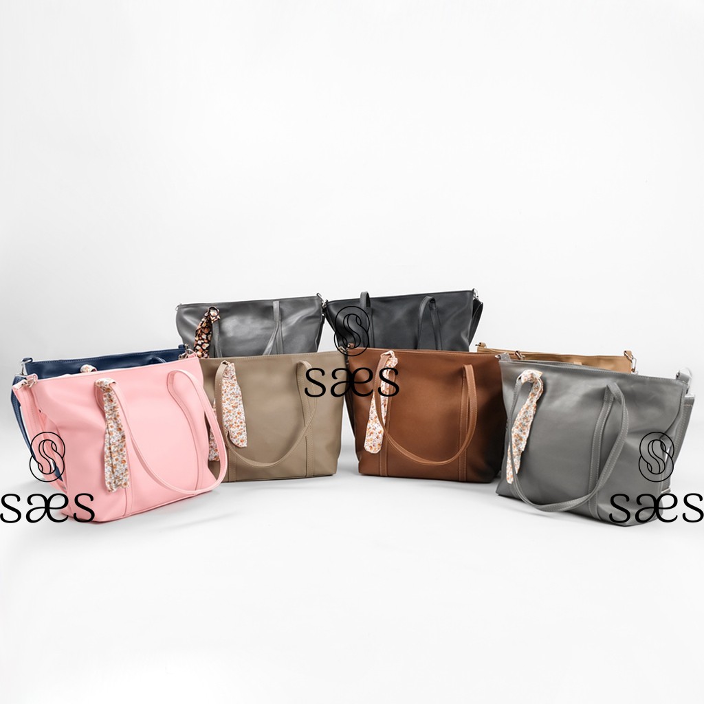 Tas Wanita Tas Tote BagWanita CAMELIA Cewek Simple Stylish Tote Candy Pastel saes Store ID Murah Camelia saes store 003