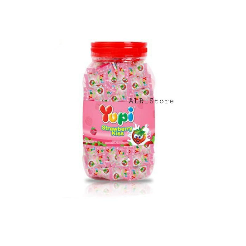 

Yupi Kiss Rasa Strawberry Permen Toples Isi 125 Pcs