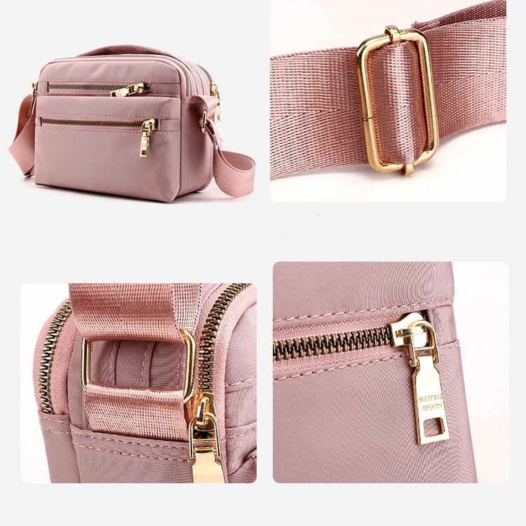 TAS SELEMPANG WANITA 5 RESLETING ANTI AIR PINK PREMIUM BAG SLING MANTUA IMPORT FASHION TA529P3 BRANDED KOREA KEKINIAN REMAJA SIMPLE BATAM CASUAL