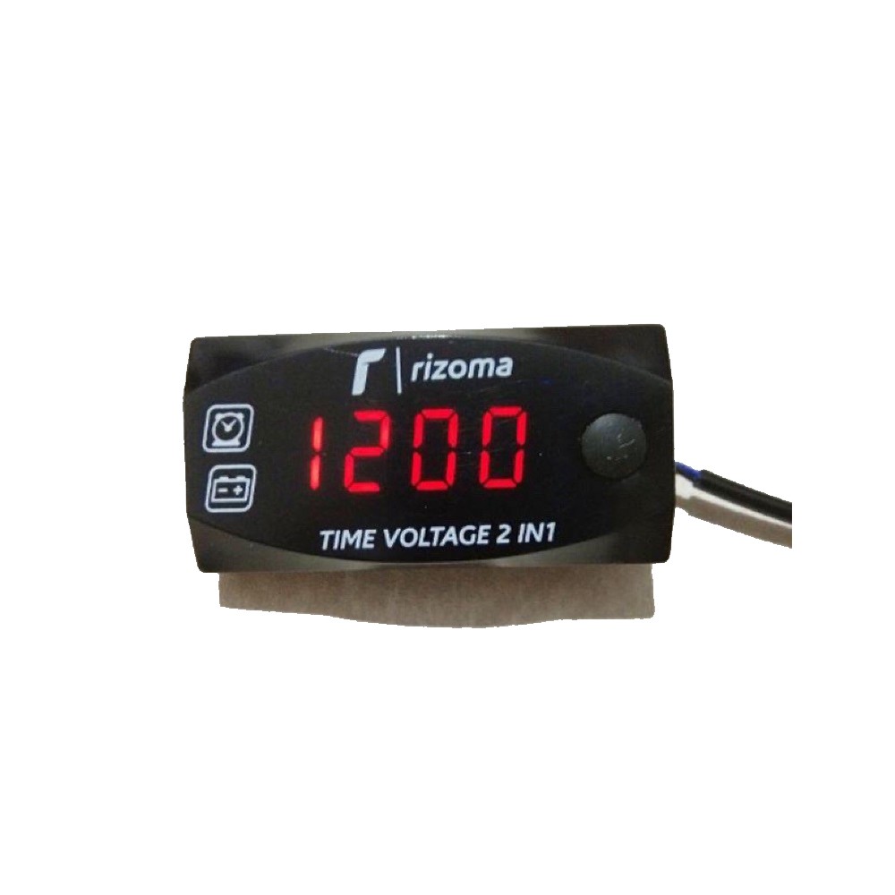 Eastjava - Voltmeter Dan Jam aki X case Modish Voltmeter pengukur aki motor waterproof 2 IN 1