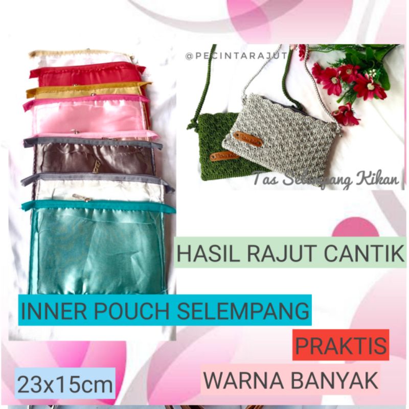 INNER INER TAS DALEMAN TAS RAJUT SELEMPANG 23X15