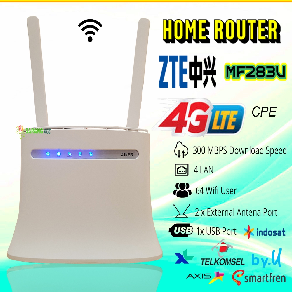 Modem Wifi 4G Home Router ZTE MF283U Sim Card Unlock ...