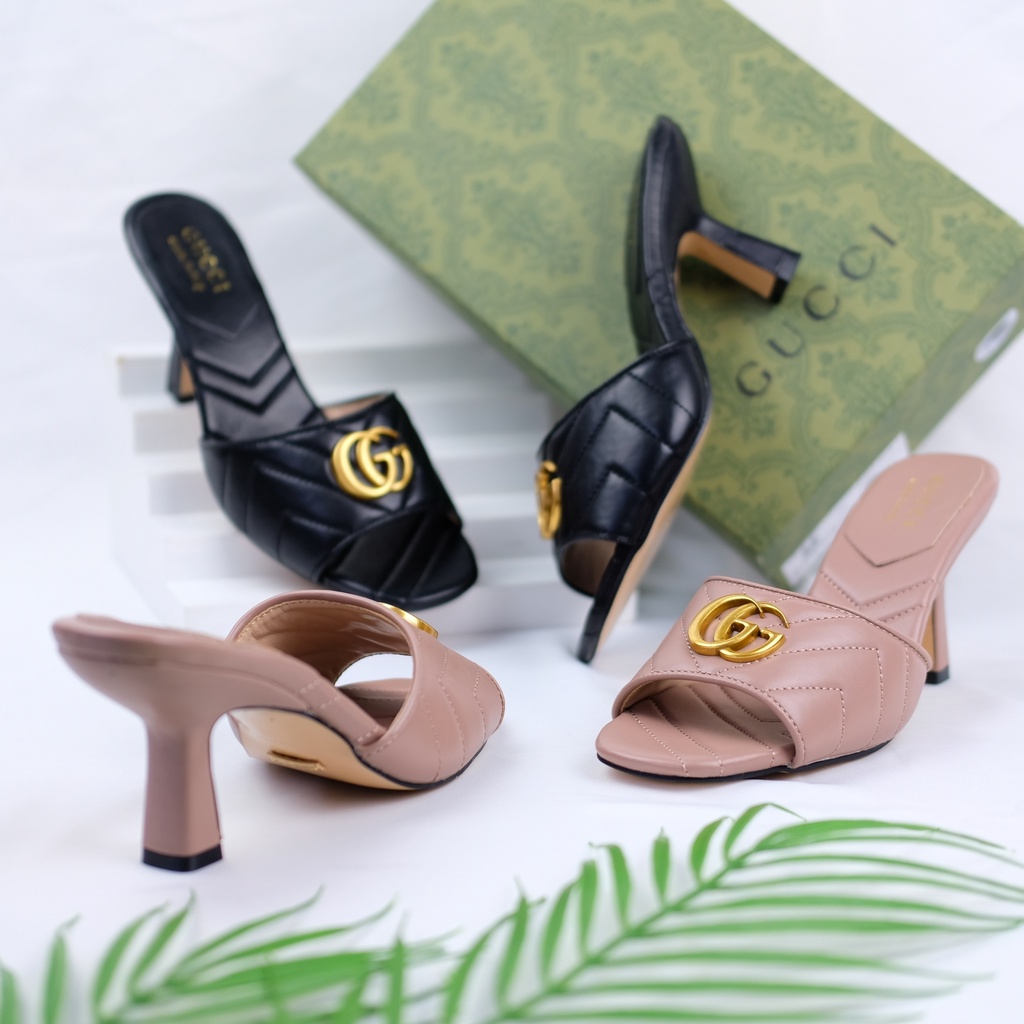 [7.7 Boombastis Sale⚡] - SENDAL WANITA GC HEELS SANDALS GCS007 PREMIUM IMPORT