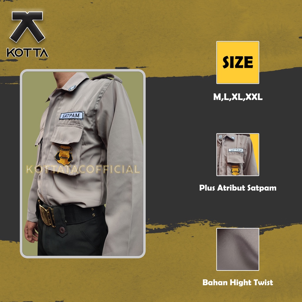 SERAGAM PDL SATPAM TERBARU - SETELAN SECURITY - BAJU SATPAM TERBARU