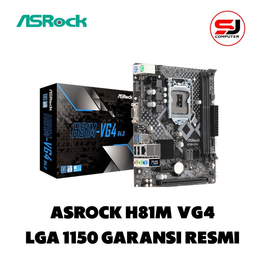 ASROCK H81M-VG4 R4.0 m-ATX LGA1150 D-Sub - Asrock H81M VG4 MOTHERBOARD