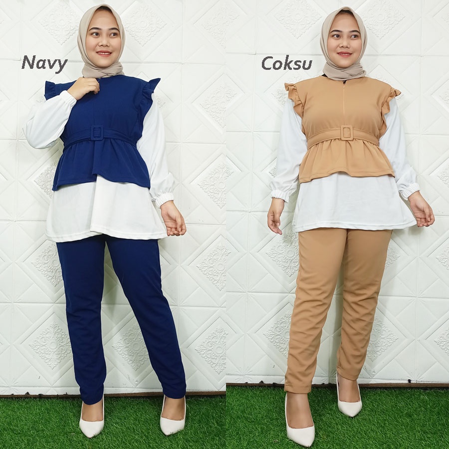 MALIKA ONE SET BAJU DAN CELANA SETELAN WANITA GL FASHION