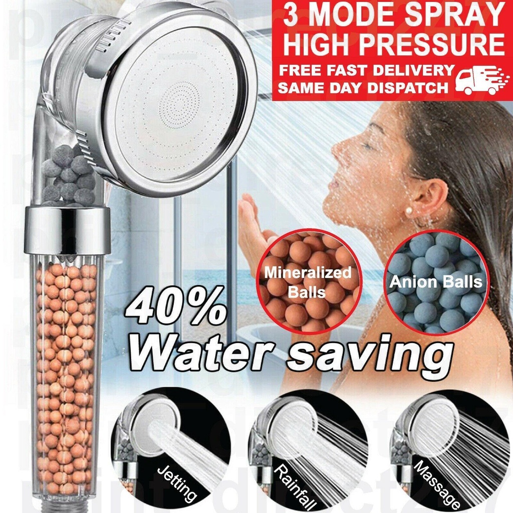 POPULAR Populer Shower Head High Pressure SPA Filter Anion 3mode