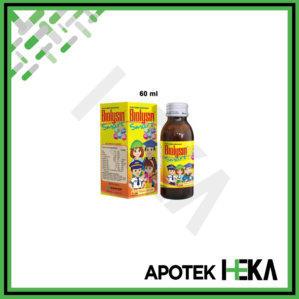 Biolysin Smart Syrup 60 ml / 100 ml - Sirup Multivitamin Anak (SEMARANG)