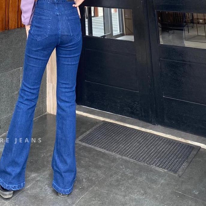 ✰ ORE - HW Zizy Cutbray Jeans Wanita Bioblue ✧