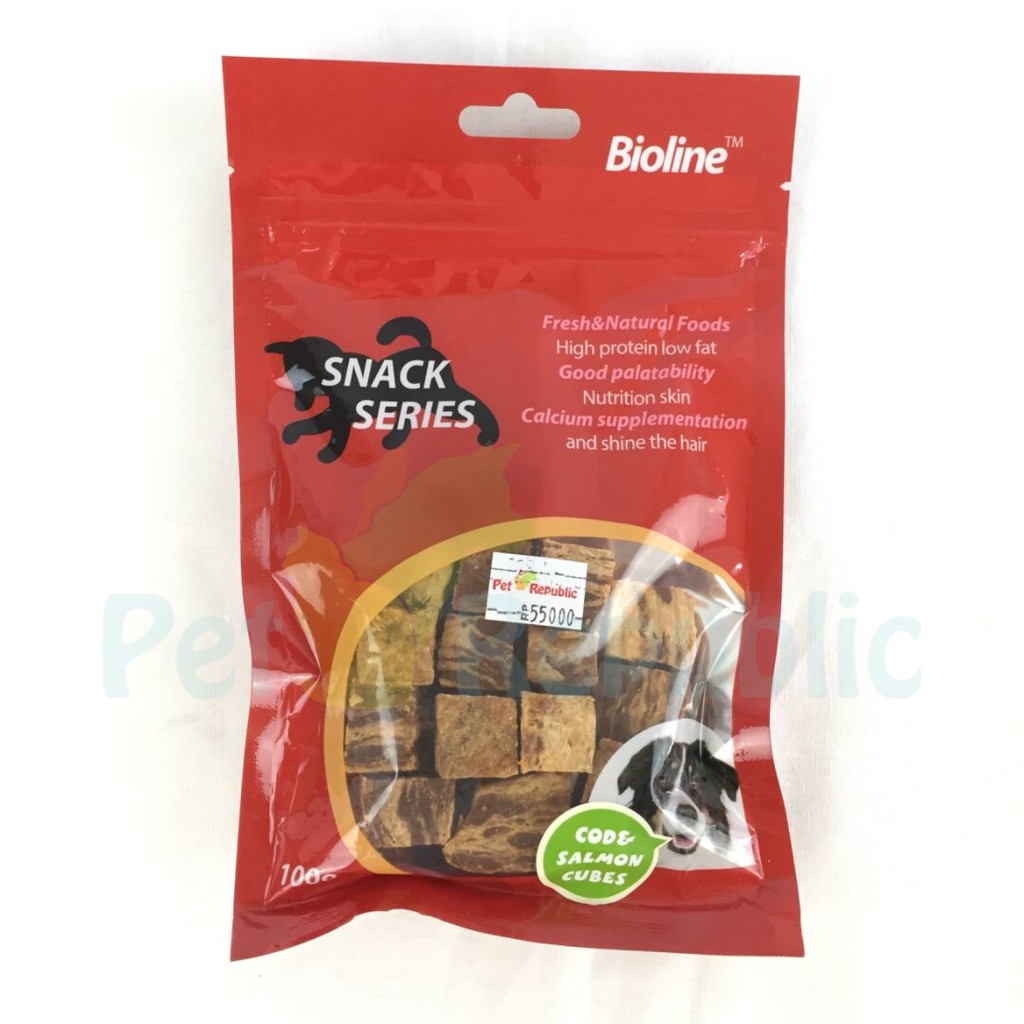 

Pet Republic Dog Snack BIOLINE Tasty Meaty CUBES 100gr
