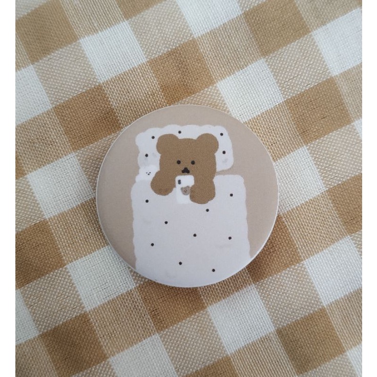 PIN TAS / PIN TOTEBAG / PIN BROS / PIN BROS TAS / PIN BUTTON / PENITI BROS / PIN BROS LUCU / BT21 / PIN ESTETIK /AKSESORIS TAS-Sleepy Bear