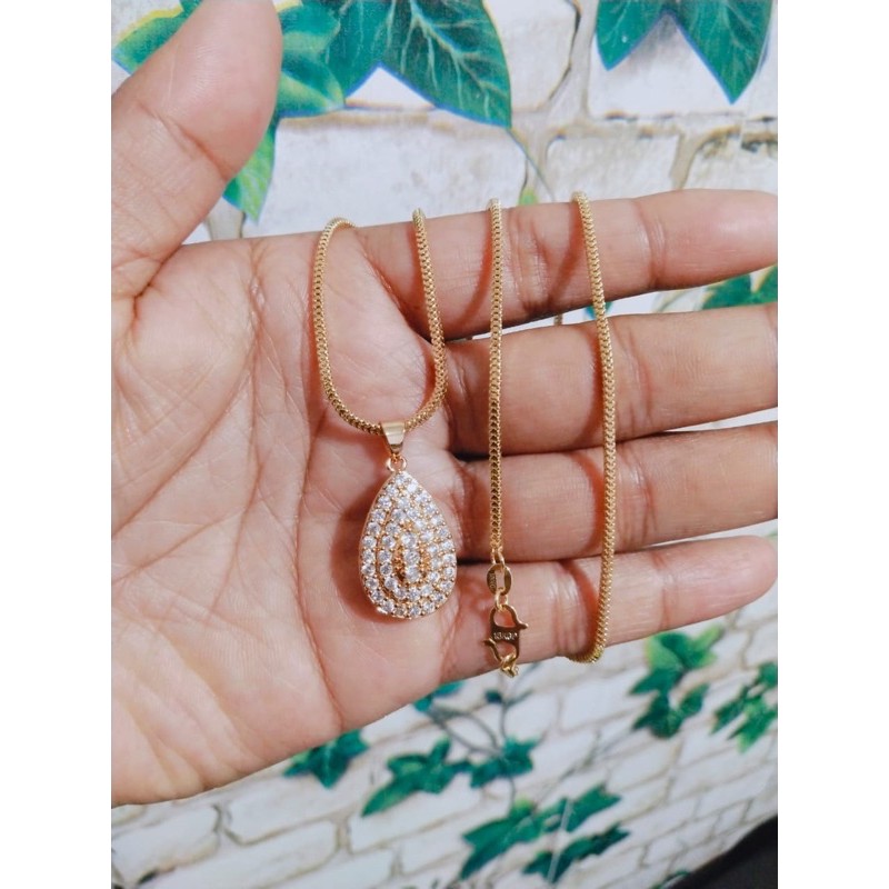 Kalung Xuping Wanita Motif Labu Panjang 60 cm