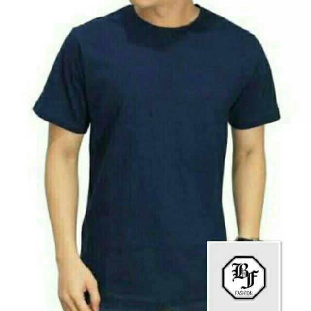  Kaos  polos  navy biru  dongker  biru  gelap cotton combed 