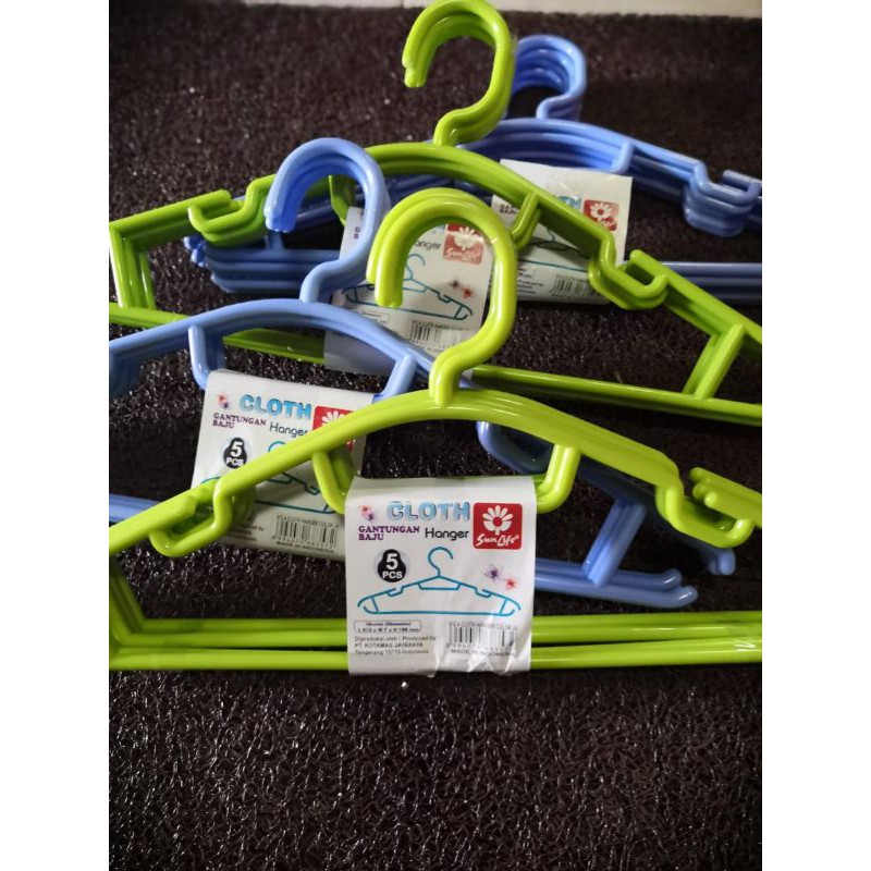 Sunlife gantungan baju / hanger pakaian plastik isi 6 pcs