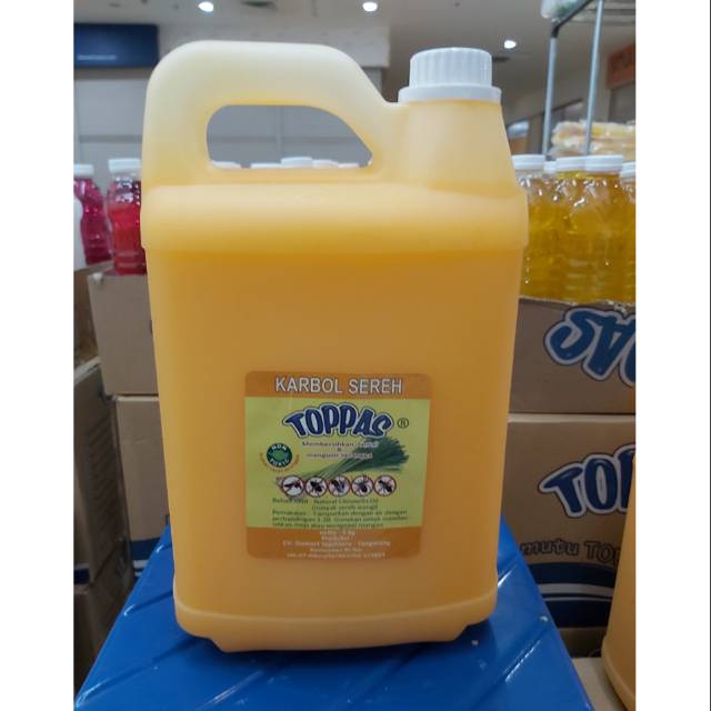 Karbol Wangi Sereh Premium 5 Liter Bpom - Original Toppas