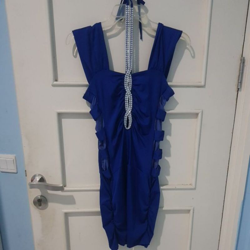 Dress pesta biru (preloved)