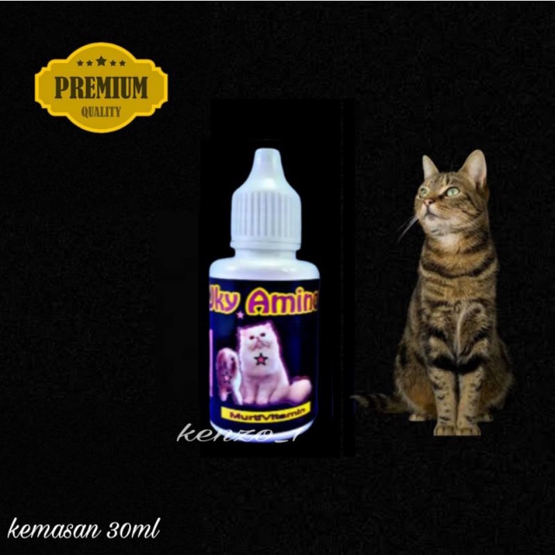 Vitamin Nafsu Makan Kucing Suplemen Bulu Rontok Menyusui Kitten Kucing Hamil uky Amino 30ml