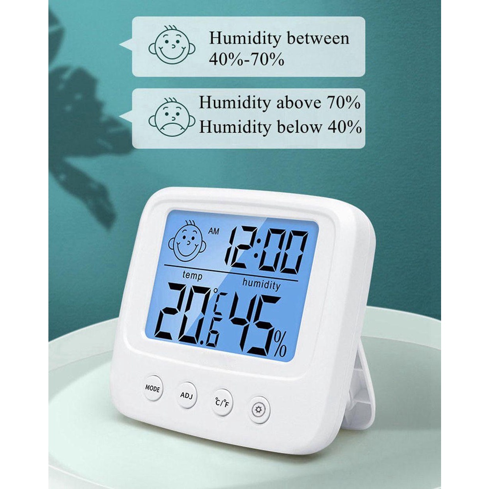 Solighter Pengukur Suhu Kelembaban Digital Indoor Weather Station Termometer Kamar Bayi