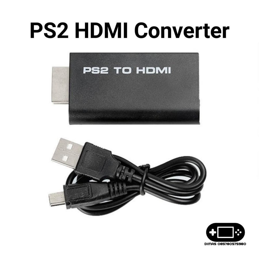 PS2 To HDTV Audio Video AV Adapter Converter Audio 3.5mm Output