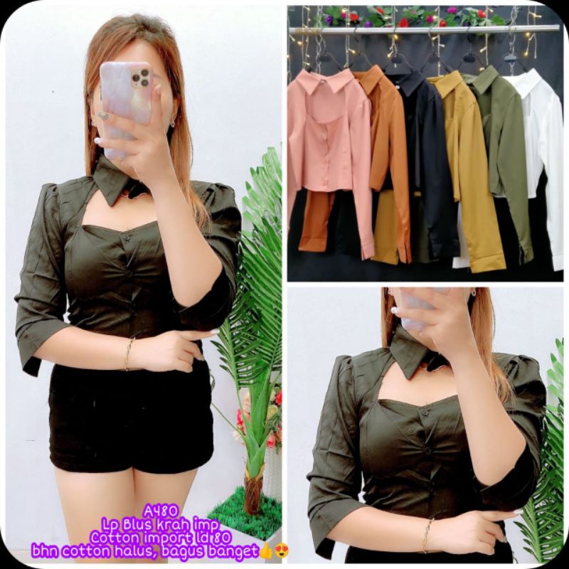 Blouse Atasan Wanita Katun Import