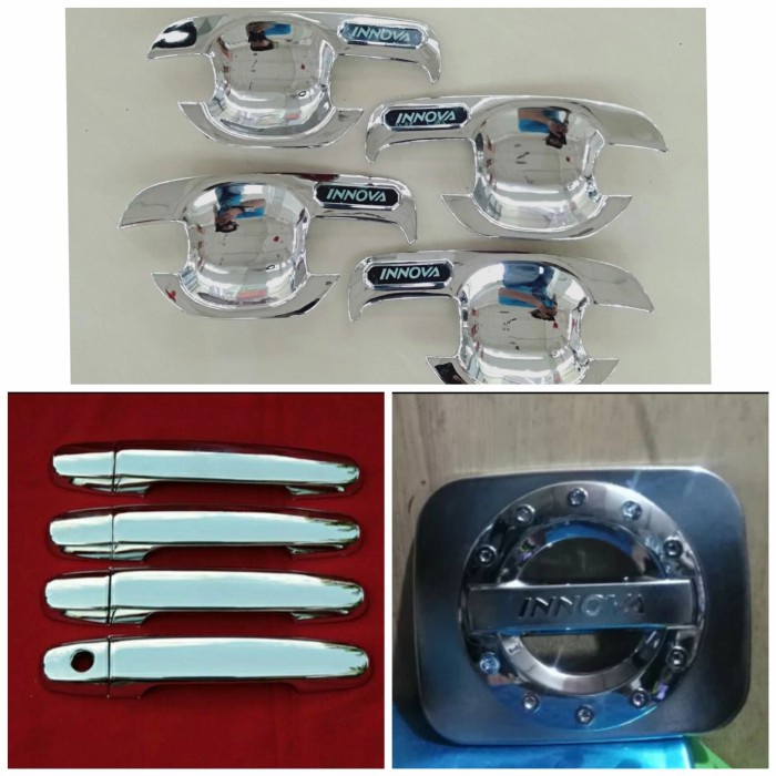 PAKET HANDLE COVER TANKI &amp; OUTER CHROME MOBIL NEW INNOVA 2009-2015