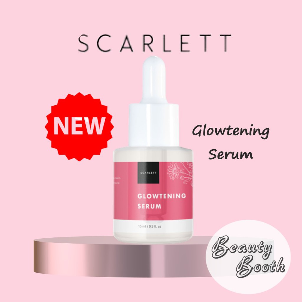 SCARLETT WHITENING Glowtening Serum 15ml | SCARLET Glowing Kinclong Bekas Jewarat Glow Bintin Hitam Darkspot Pemutih