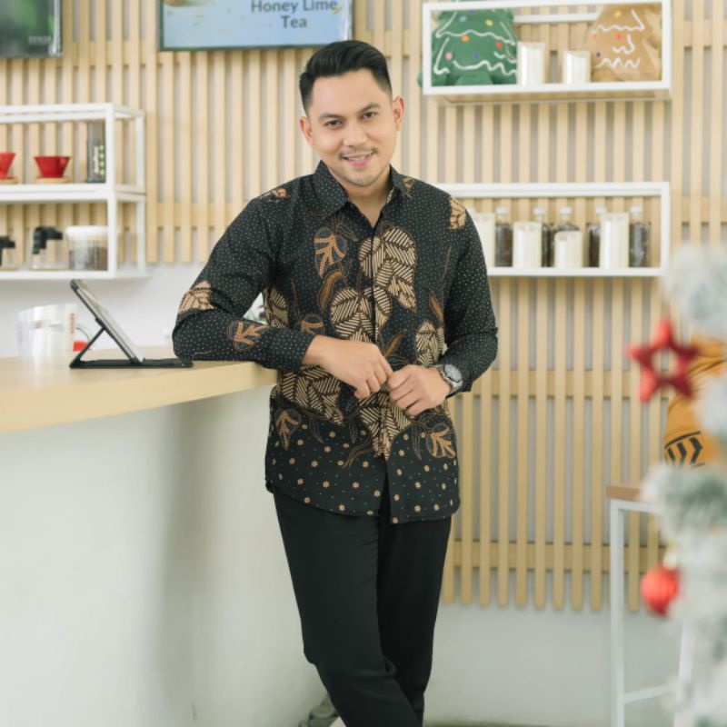 kemeja batik pria lengan panjang halus ful furing