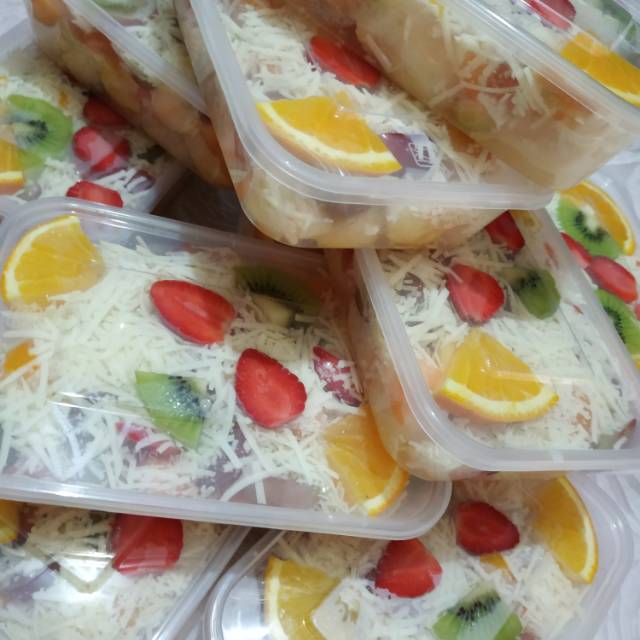 

SALAD BUAH PREMIUM DENGAN MAYO YOGURT MANIS SEGERR (MEDIUM=500ML)