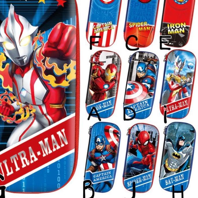 

New - kotak pensil anak laki-laki gambar superhero tempat pensil import