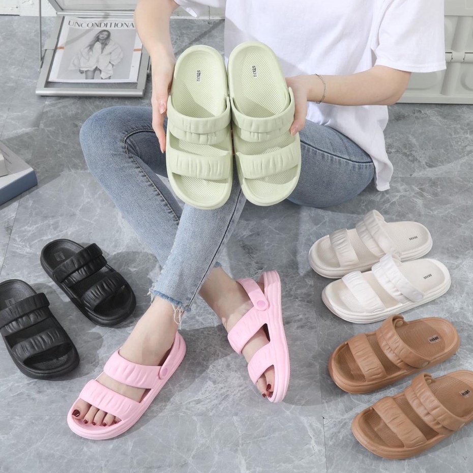 Sandal Gunung Tali LAILA Platform Jelly Sol Tebal 8912