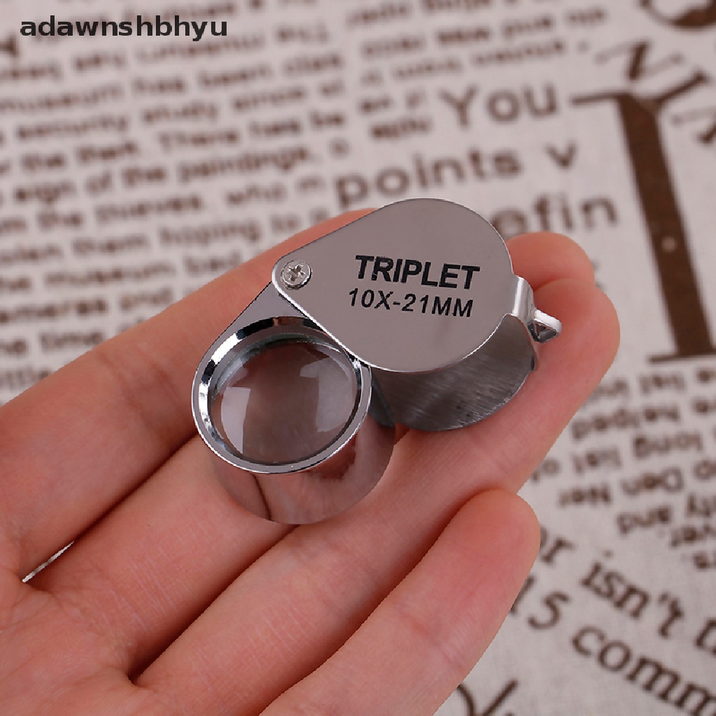 [adawnshbhyu] Triplet Jewelers Eye Loupe Magnifier Kaca Pembesar Perhiasan Berlian Dengan Kotak