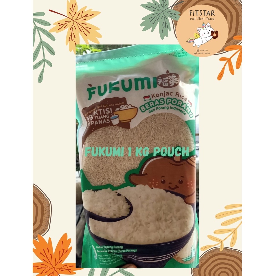 

Fukumi Konjac Rice Beras Porang Pouch 1 kg Halal MUI ED 2027