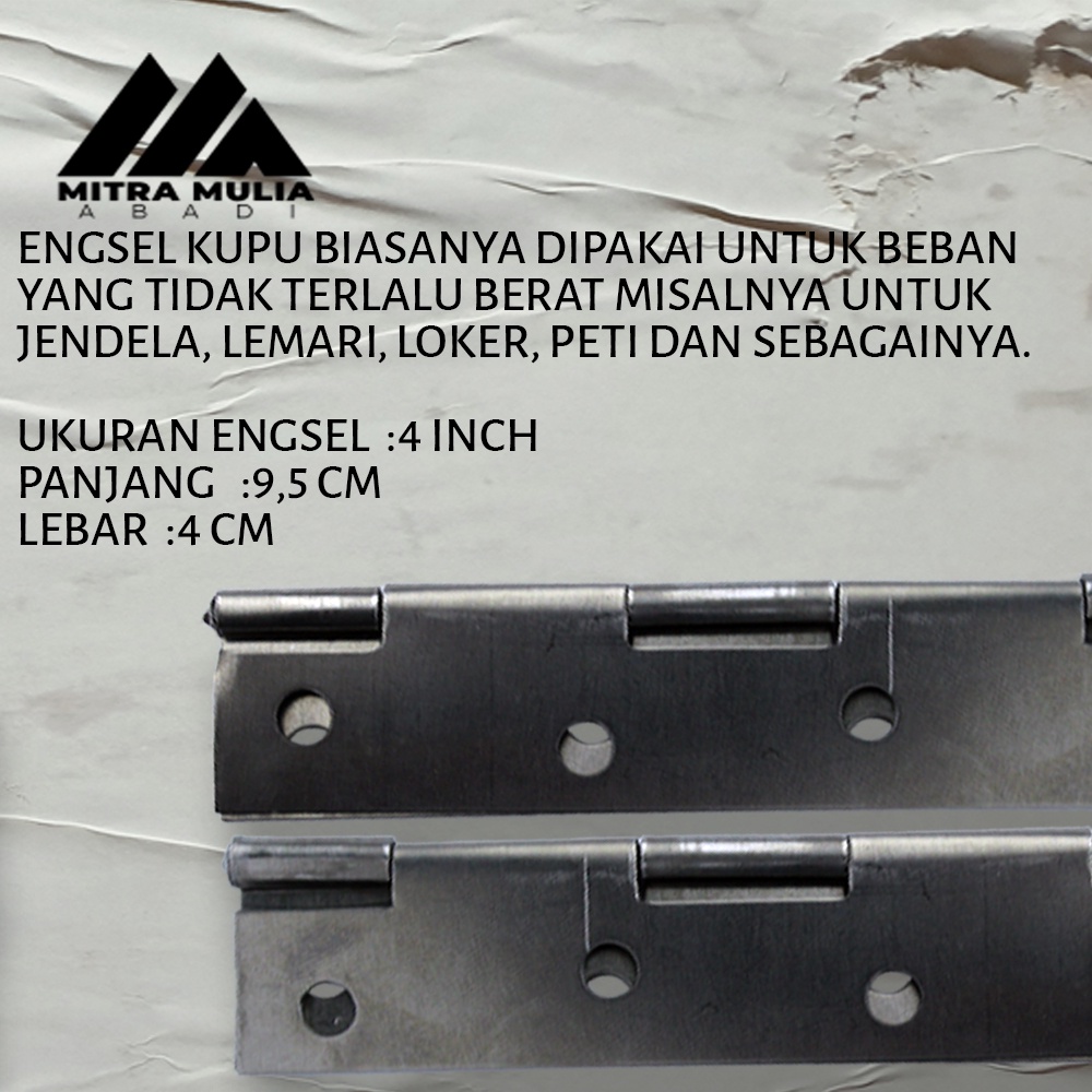 Engsel Kupu Plat Besi 4&quot; Hinges | engsel lemari engsel besi