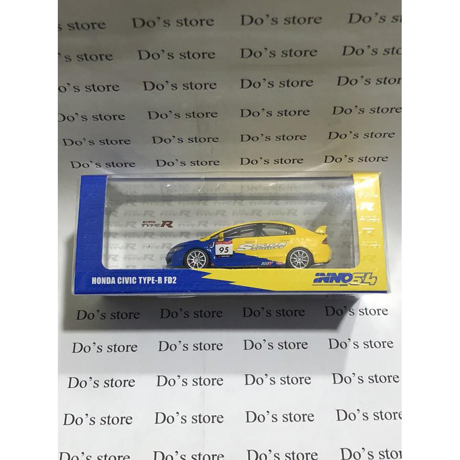 Miniatur / Hiasan Koleksi / Mainan Inno64 inno 64 honda civic typeR fd2r #95 tuned by spoon sports