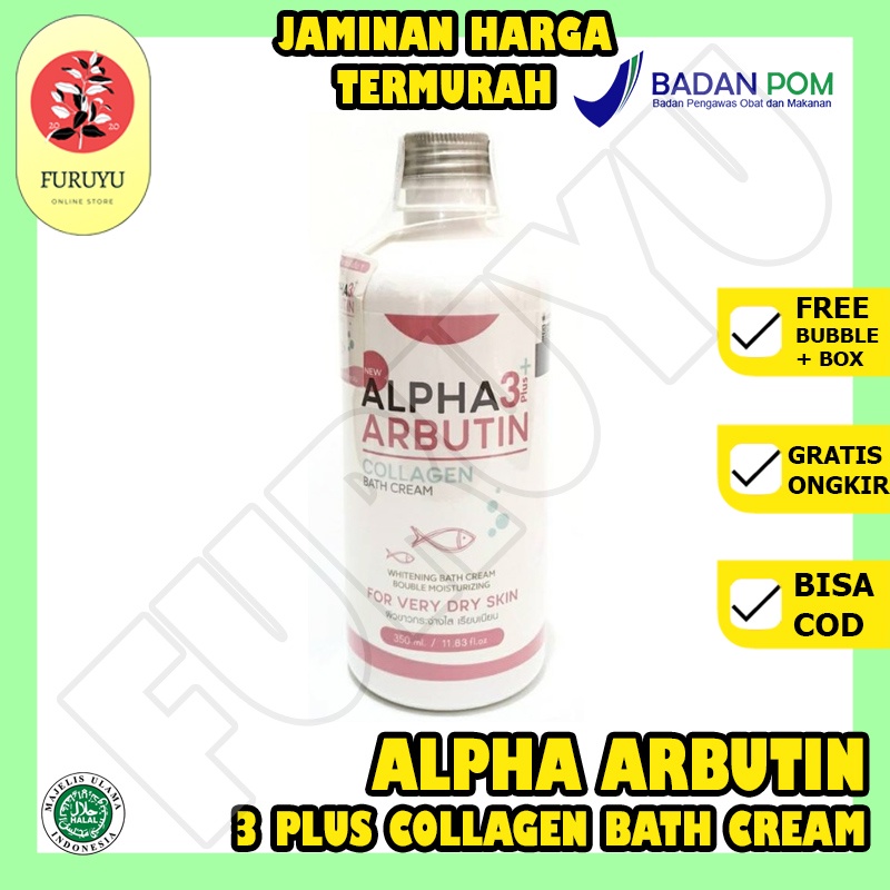 Alpha Arbutin 3 Plus Whitening Collagen Bath Cream Sabun Cair Original