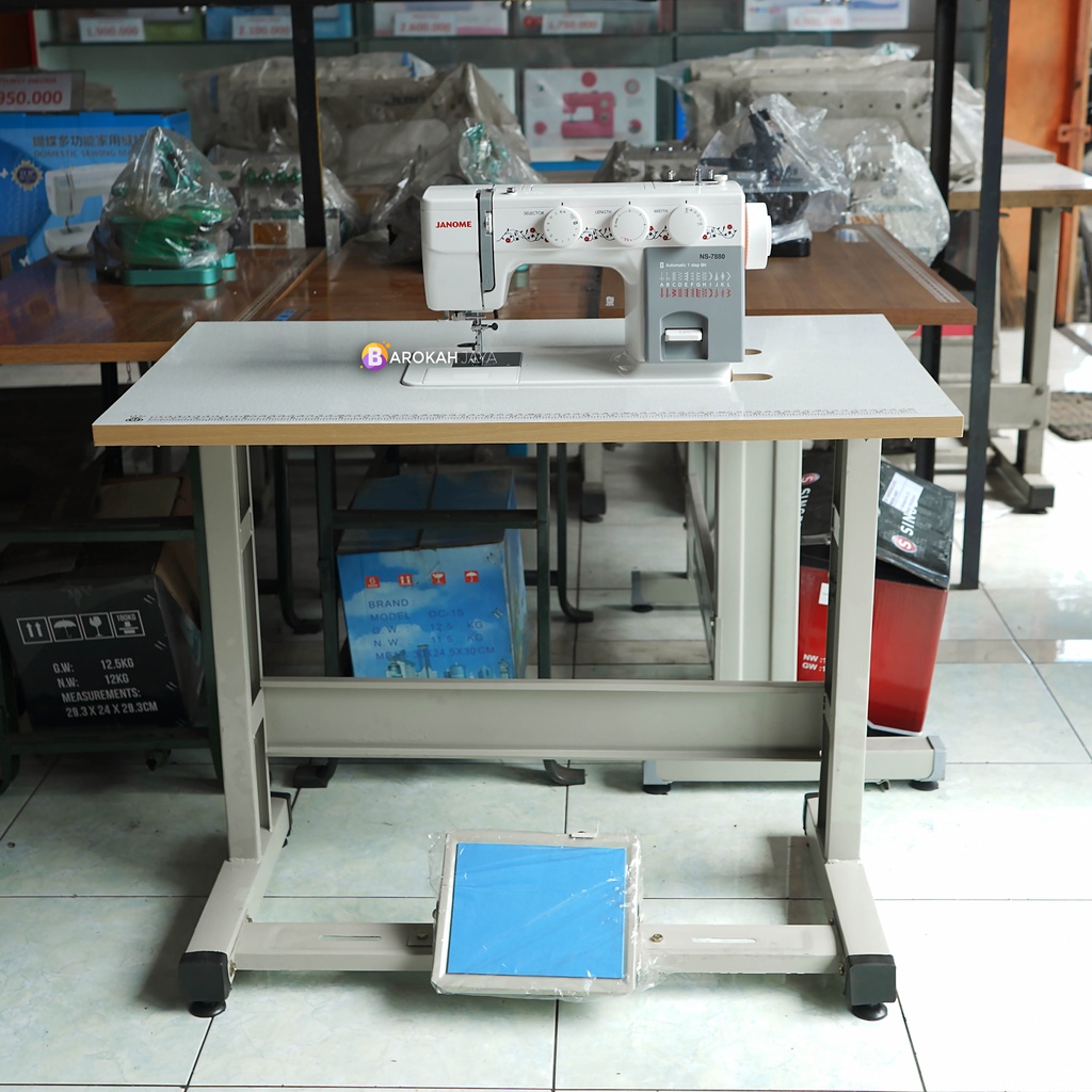 Mesin jahit Janome Ns 7880 Meja For Mica Kaki Import