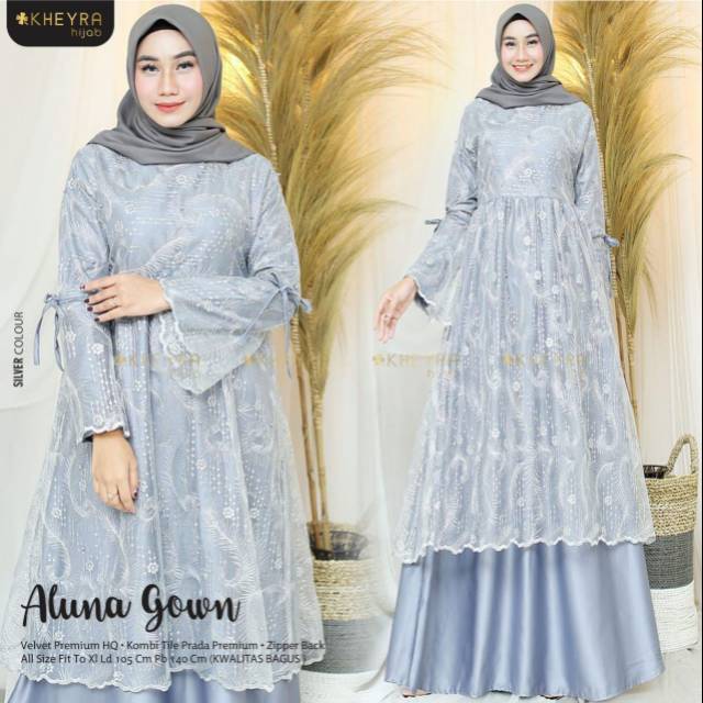 Aluna gown dress brokat