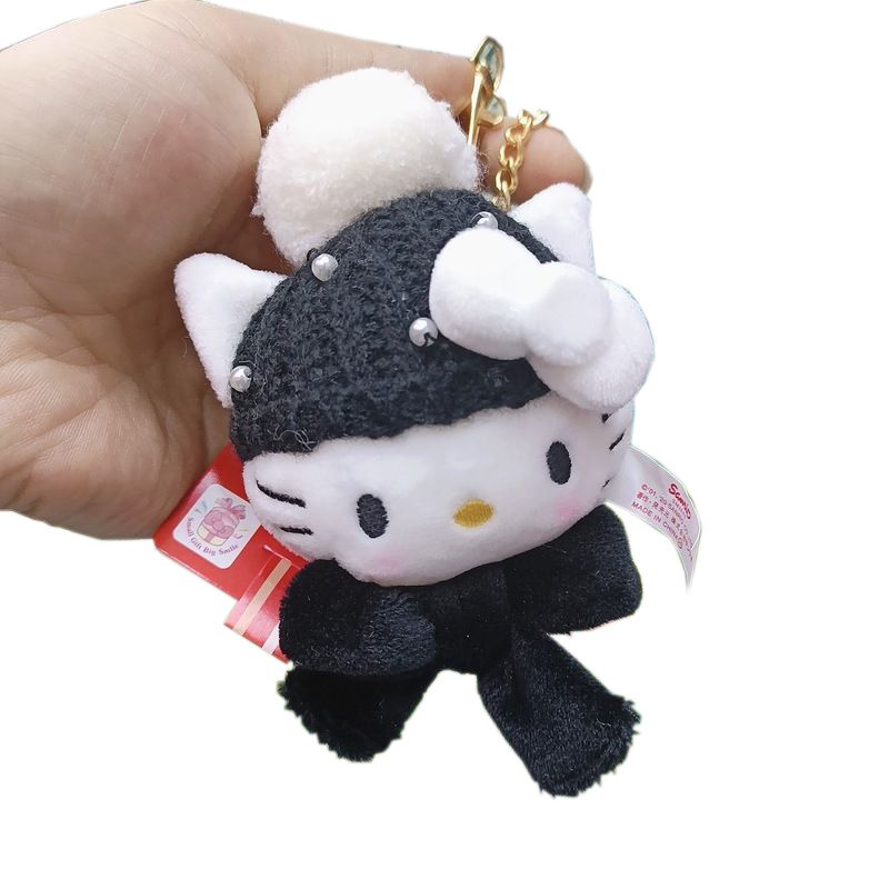 【New】10cm Kawaii Kuromi Cinnamoroll Plush Toy Pendant Stuffed Doll Soft Toys Girls Gift