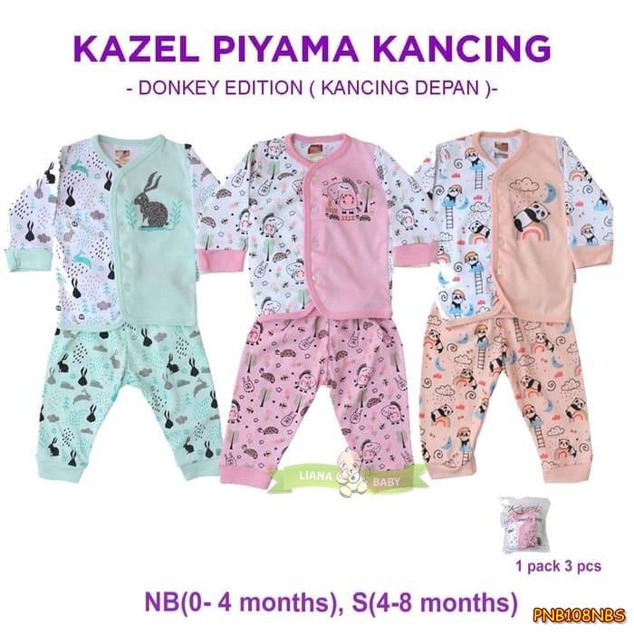 PNB108NBS PIYAMA KAZEL KANCING DEPAN DONKEY SIZE NB ATAU S