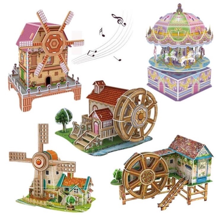 3D Puzzle With Music - Kado Hadiah Ulang Tahun - Pazel ZM Series - Puzzle DIY Pajangan Rumah - Pazel Musik - Pazel 3D DIY