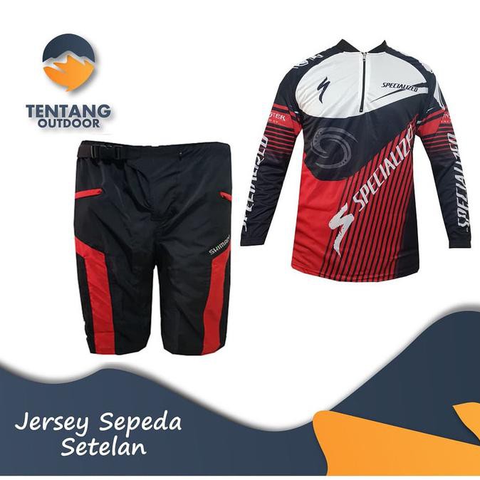 Jersey Sepeda Celana Padding Sepeda - Baju Sepeda - Baju Pria - Foto 1 Tokobababu