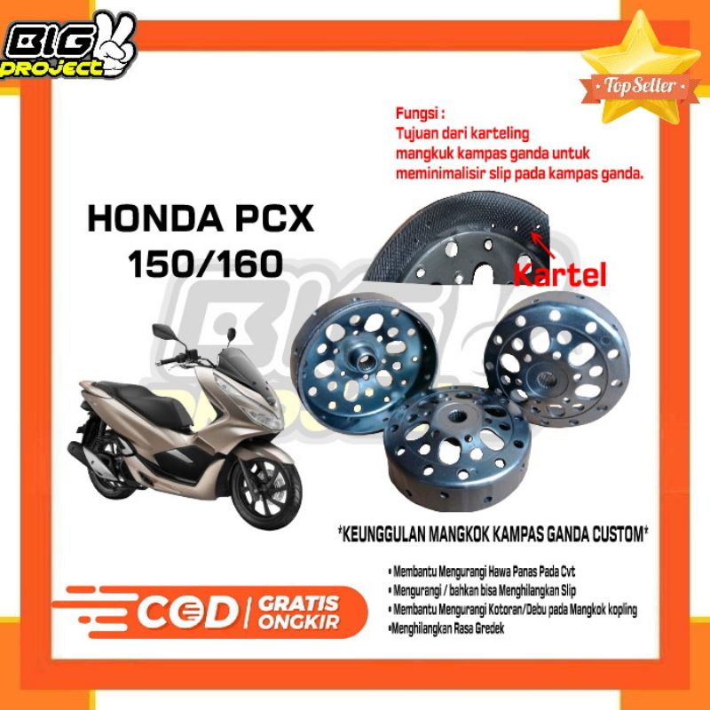 MANGKOK KAMPAS GANDA CUSTOM BOLONG KARTEL PCX 150/160 / MANGKOK KAMPAS GANDA PCX 150/160