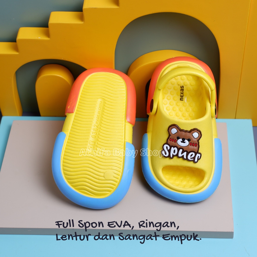 Sepatu Sandal Anak Perempuan Bayi Laki-laki Balita Usia 6 7 8 9 10 11 Bulan 1 2 3 Tahun Sendal Prewalker Baim / Gunung Karet Karakter Spon Ringan Import -0382-