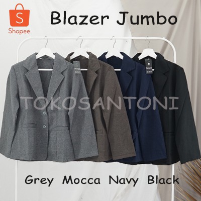 Blazer Jumbo Wanita Kantor Formal Big Size Murah Kekinian Blazer Wanita Jumbo