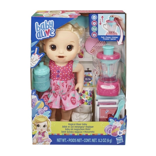 Baby Alive Magical Mixer Baby Blonde Hair Doll boneka baby alive bisa makan dan minum